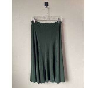 Jody California Green Stretch Flair Pull On A-Line Midi Skirt- Size Medium